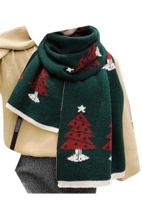 SKSL010 製造聖誕圍巾 設計聖誕logo圍巾 保暖 聖誕圍巾供應商  圍巾材質  可愛圍巾